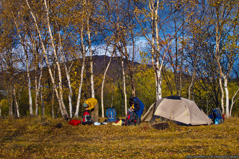 Лагерь в Елизово возле речки Авача