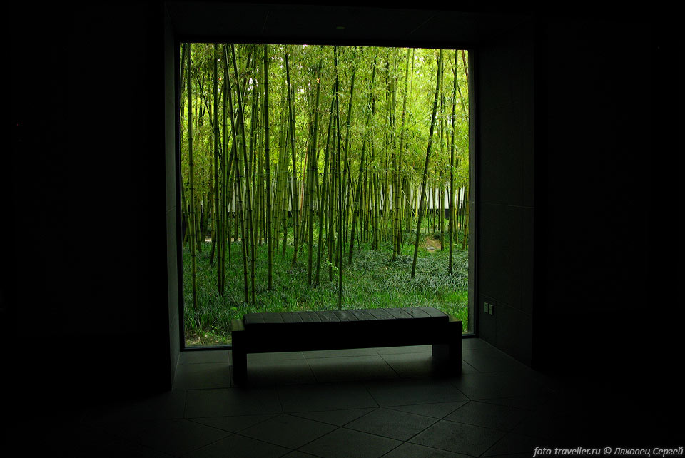 Вид из окна музея в Сучжоу (Suzhou Bowuguan).
В музее даже не особо интересны достопримечательности, более интересно как сделан 
сам музей.