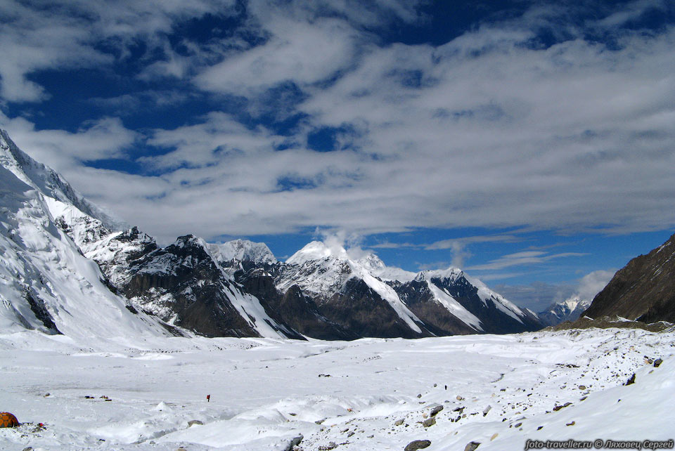 Хребет Тенгритаг над ледником Северный Иныльчек