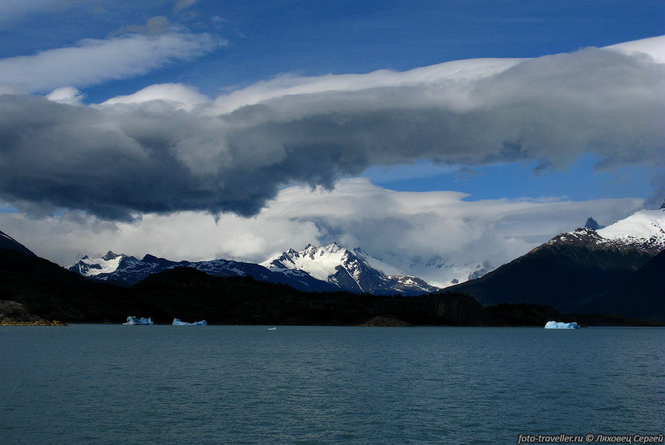 Озеро питается талой ледниковой водой, поступающей от нескольких 
рек. 
Площадь водосбора составляет более 17000 км².