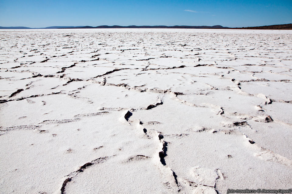Бессточное озеро Гарднер в Южной Австралии, когда заполнено 
водой считается четвёртым самым большим солёным озером в Австралии.
Размер озера 160х48 км с толщиной соляных отложений доходящей до 1,2 метра.