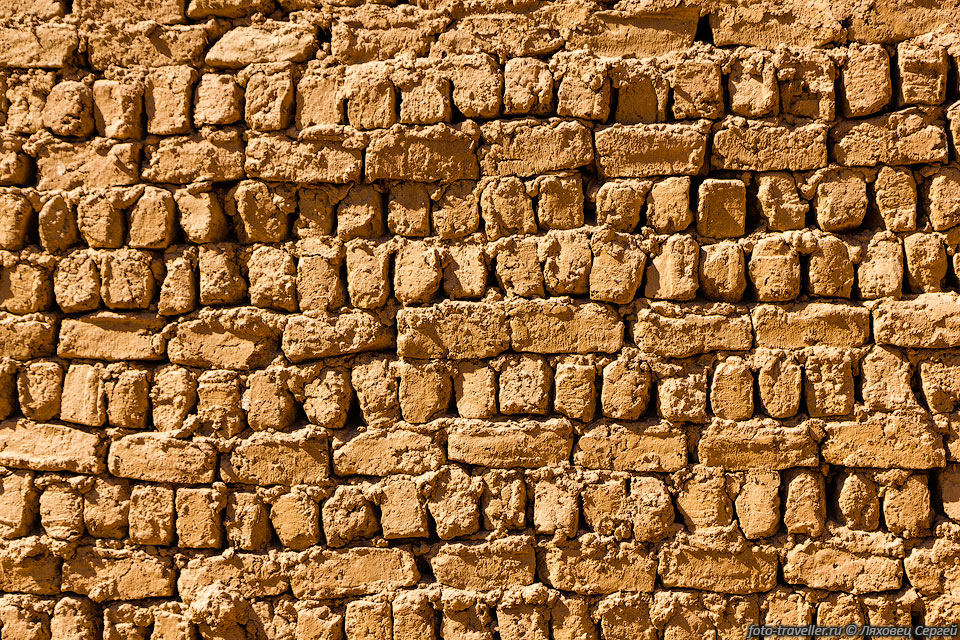 Глиняная стена в оазисе Мут