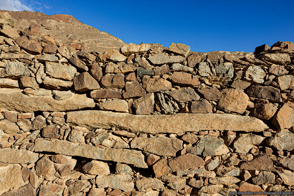Каменная кладка в небольшом древнем поселение Клаудианус I.
Видимо это какое-то вспомогательное поселение при каменоломнях Монс Клаудианус.
