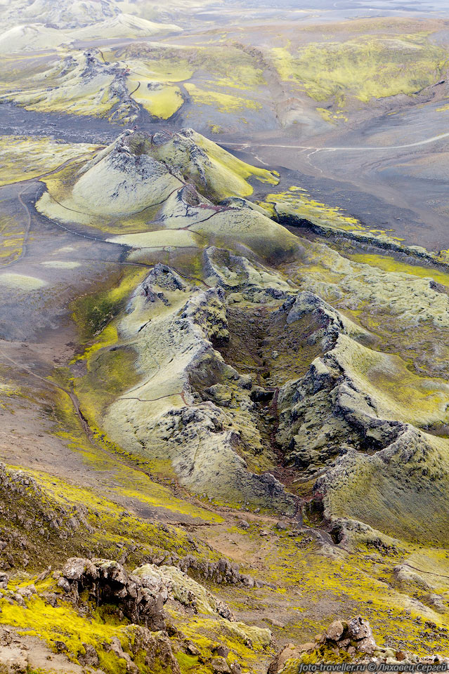 Цепочка кратеров вулкана Лаки (Laki, Lakagigar).