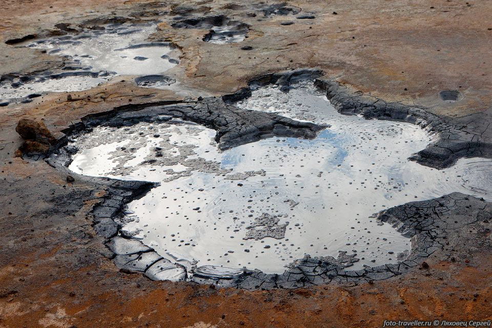 Грязевой котел на геотермальной площадке Селтун (Seltun)