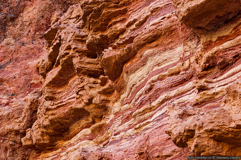 Красный песчаник в Красном каньоне возле Эйлата