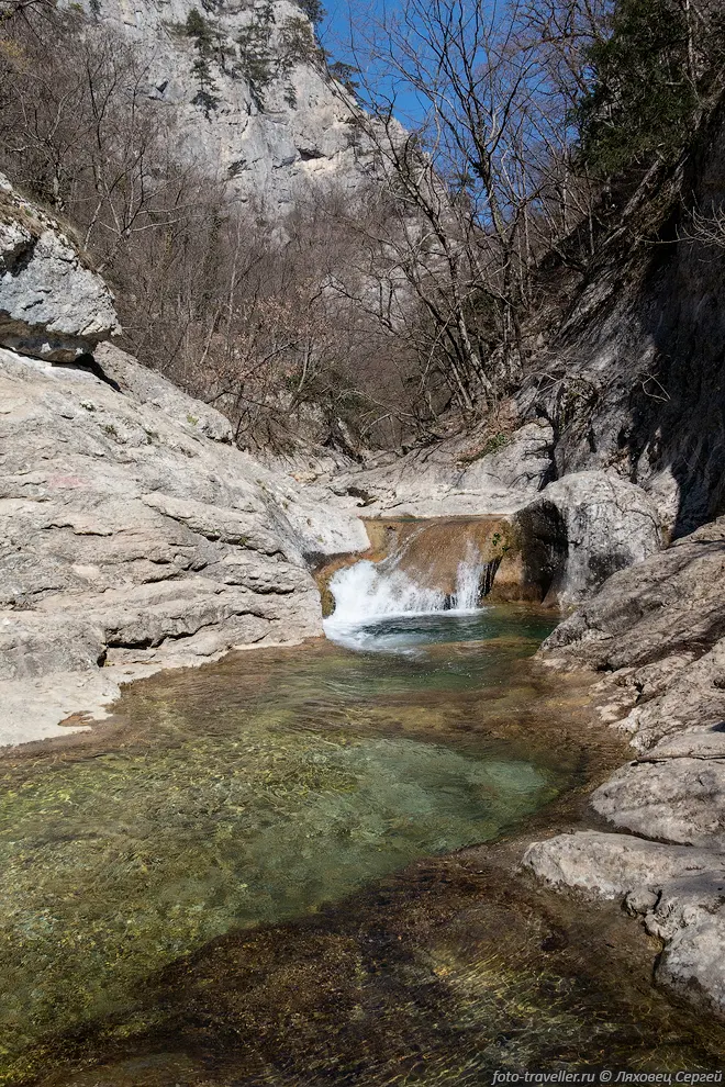 Ванна молодости (озеро Кара-Голь) в Большом каньоне Крыма