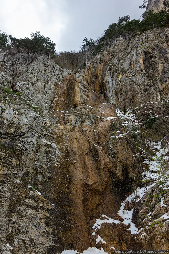 Водопад Весенний почти без воды