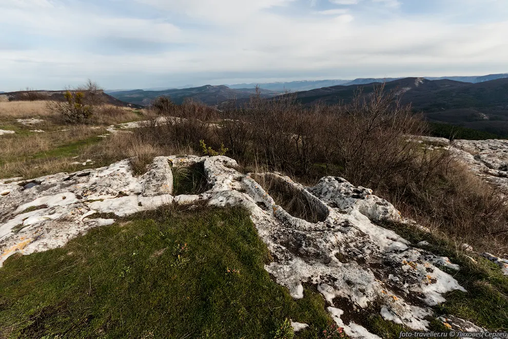 Малая базилика на краю обрыва Мангупа.
