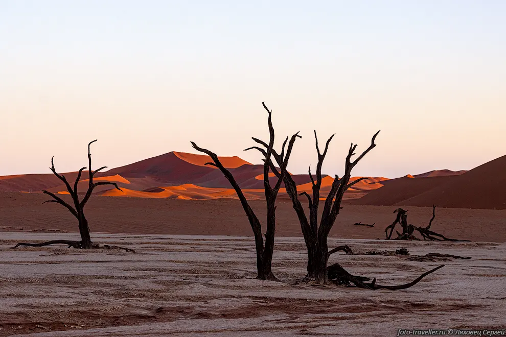 Утро в Дедфлей.
Национальный парк Намиб-Науклуфт (Namib-Naukluft National Park).
