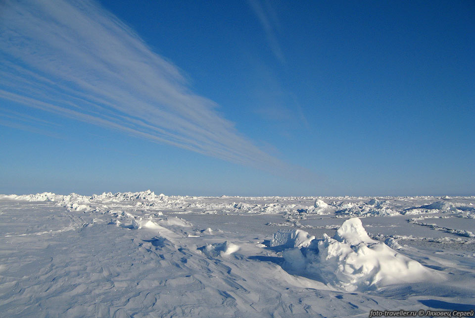 Типичный пейзаж в районе Северного Полюса