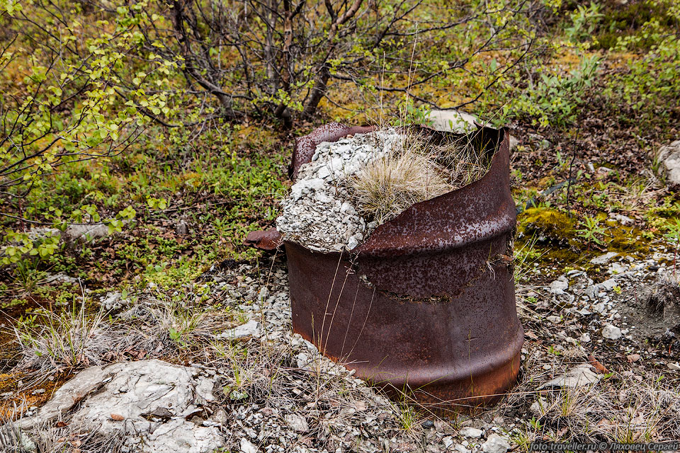 Геологический мусор в долине реки Кальйок