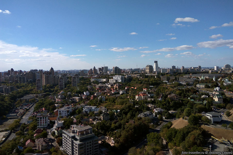 Вид на Киев со смотровой площадки Родины-мать