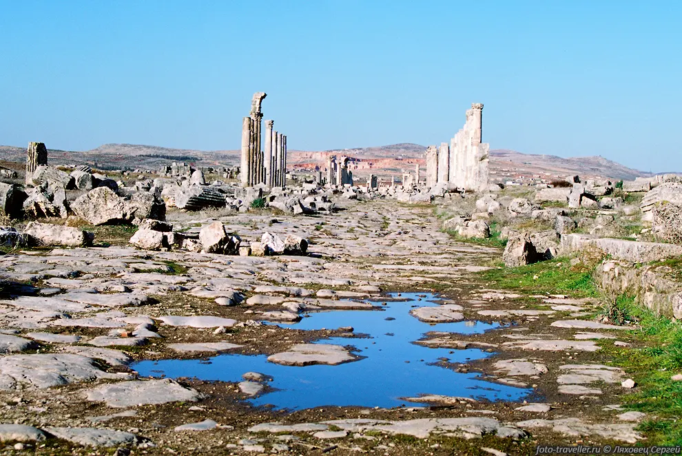 Римские руины Апамеи (Apamea) или Афимия (Afamia) находятся в
60 км к северо-западу от Хамы. На местном название звучит как Калаат Мудик (Qalaat 
Al-Mudik). Это один из довольно интересных, мало изученных античных городов Сирии. 
Апамея была основана примерно в 300 году до н.э. Селевком - правителем северной 
Сирии и Месопотамии. Город носит имя его жены Апамы. Этот торговый город связывал 
порт Латакию с Пальмирой.