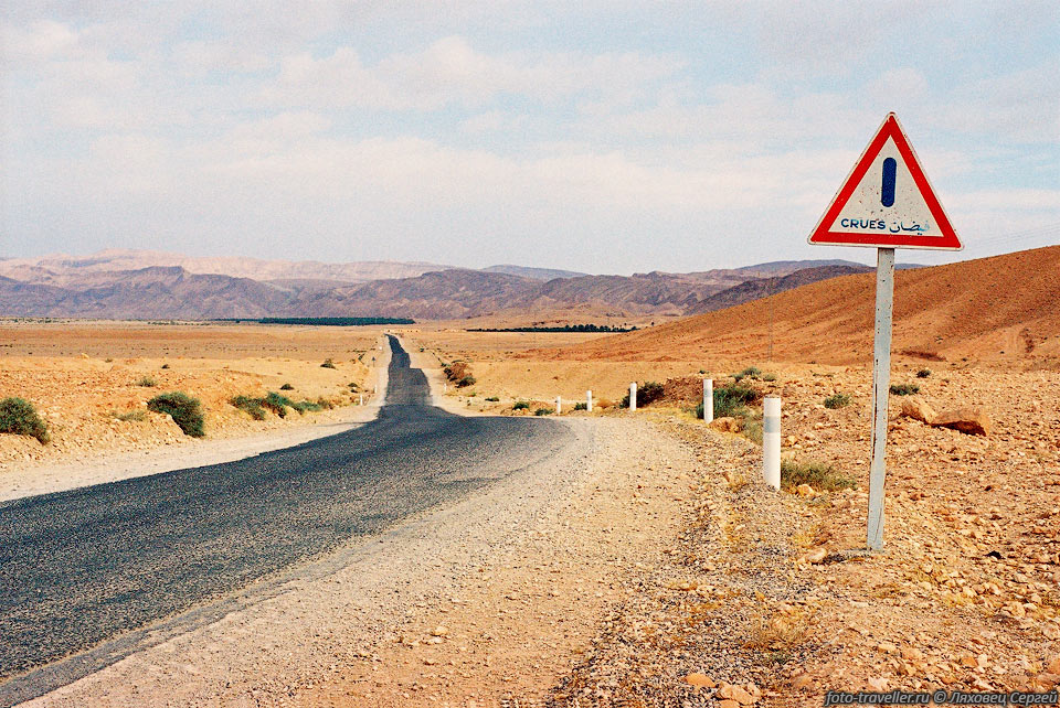 Дорога в пустыне ведет к оазисам.