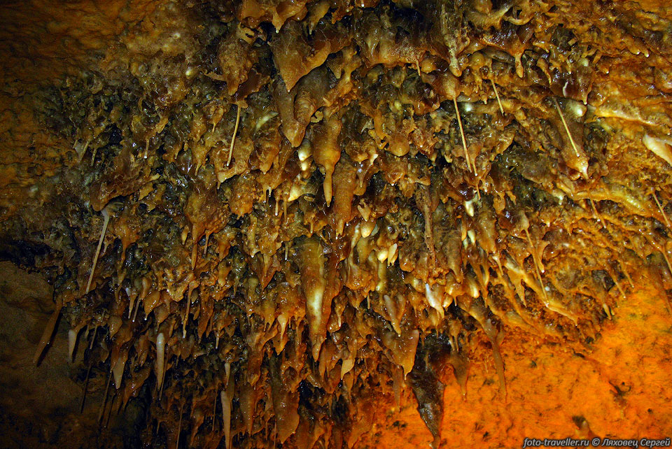 Семья Майфилдов (Mayfield) начала заниматься фермерством в Соноре 
в начале 20 века. Отверстие в скалах было найдено в южной части ранчо когда собака 
загнала туда енота. Местные начали исследовать пещеру примерно в начале 
20 годов. Они могли пройти примерно 500 футов от входа до ямы глубиной в 50 футов. 
Эта часть пещеры была известна как Mayfield Cave.