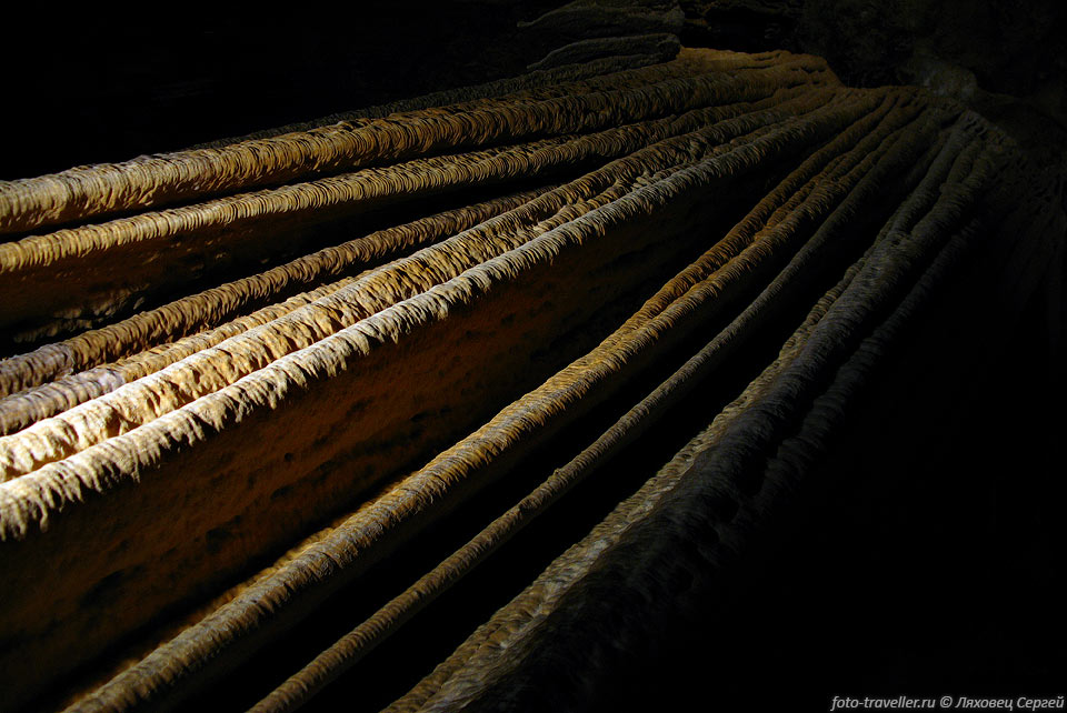В пещере построен Большой Сталактрубный Орган (Great Stalacpipe 
Organ). 
Звучание издают сталактиты различных размеров по которым ударяют стержни, приводимые 
в движение соленоидами, которые управляются клавишами органа. Звуки получаются довольно 
необычными.