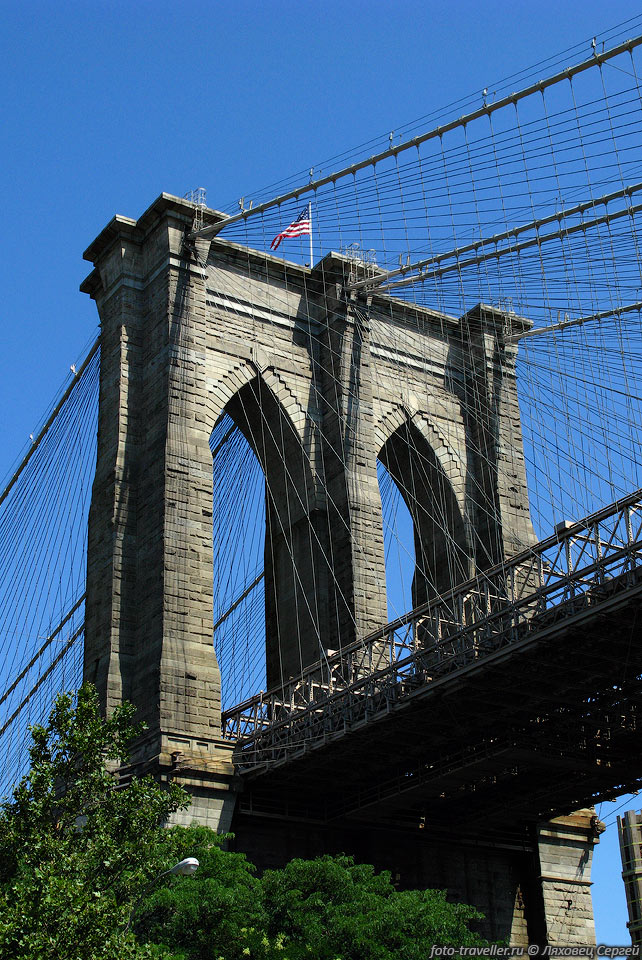На момент окончания строительства Бруклинский мост являлся самым 
большим подвесным мостом в мире
